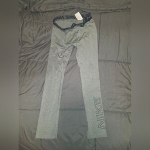 Nike Grey Athletic Leggings with Side Logo